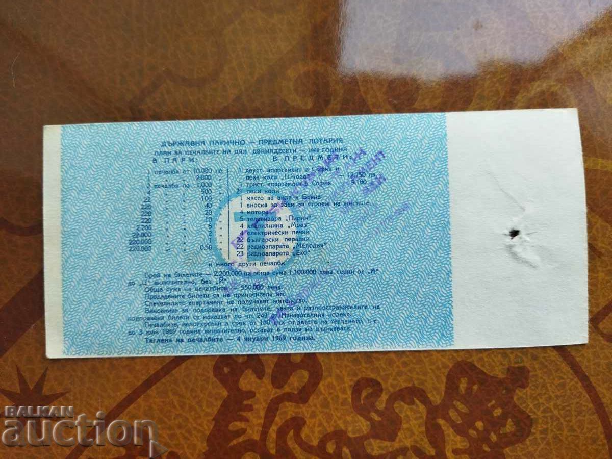 Biletul de loterie 1968 Secțiunea 12 cu preț 9.00 BGN | € 4.60 Biletul de loterie 1968 Secțiunea 12 cu preț 9.00 BGN | € 4.60