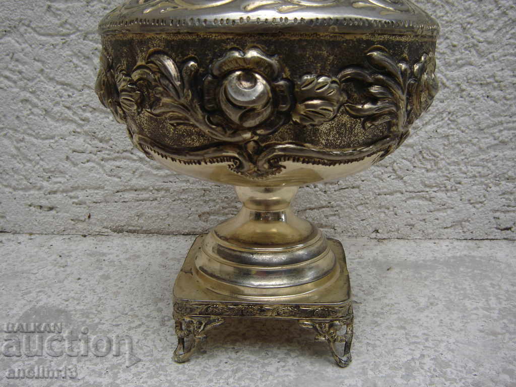 BEAUTIFUL OLD SILVER-PLATED VASE - 7 BEAUTIFUL OLD SILVER-PLATED VASE - 7