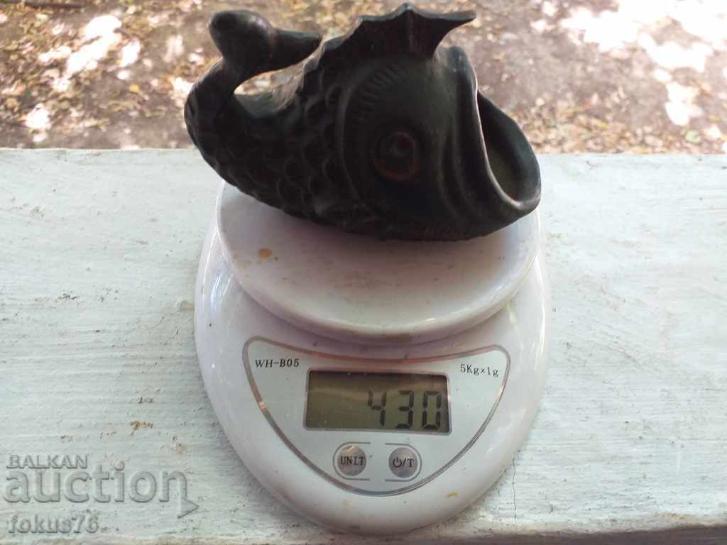 Lovely old cast iron fish figurine - 5 Lovely old cast iron fish figurine - 5