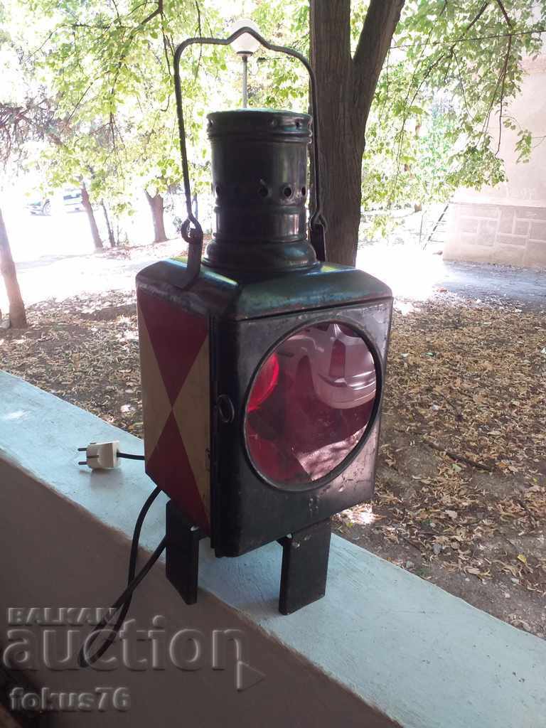 A unique find an old beautiful railway lantern