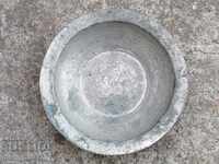 Ancient tin tin, saucer, bowl, tass, copper pot, baker
