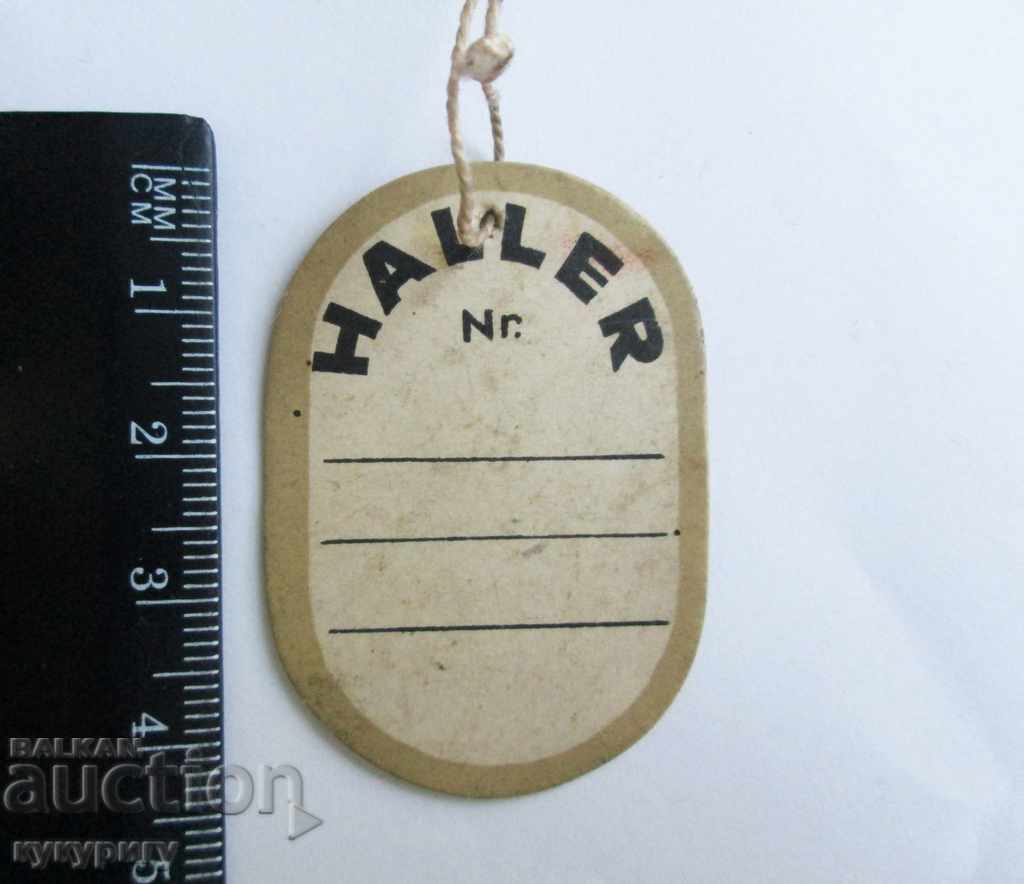 Auction Old antique advertising label from for HALLER watch Auction Old antique advertising label from for HALLER watch