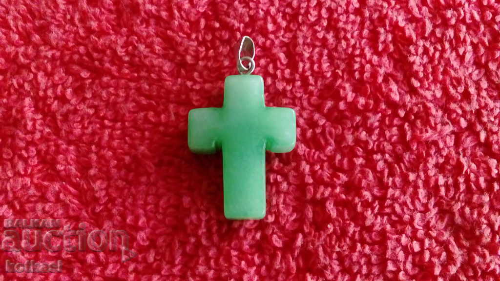 Natural Jade Pendant Cross Faith God Orthodoxy Orthodoxy