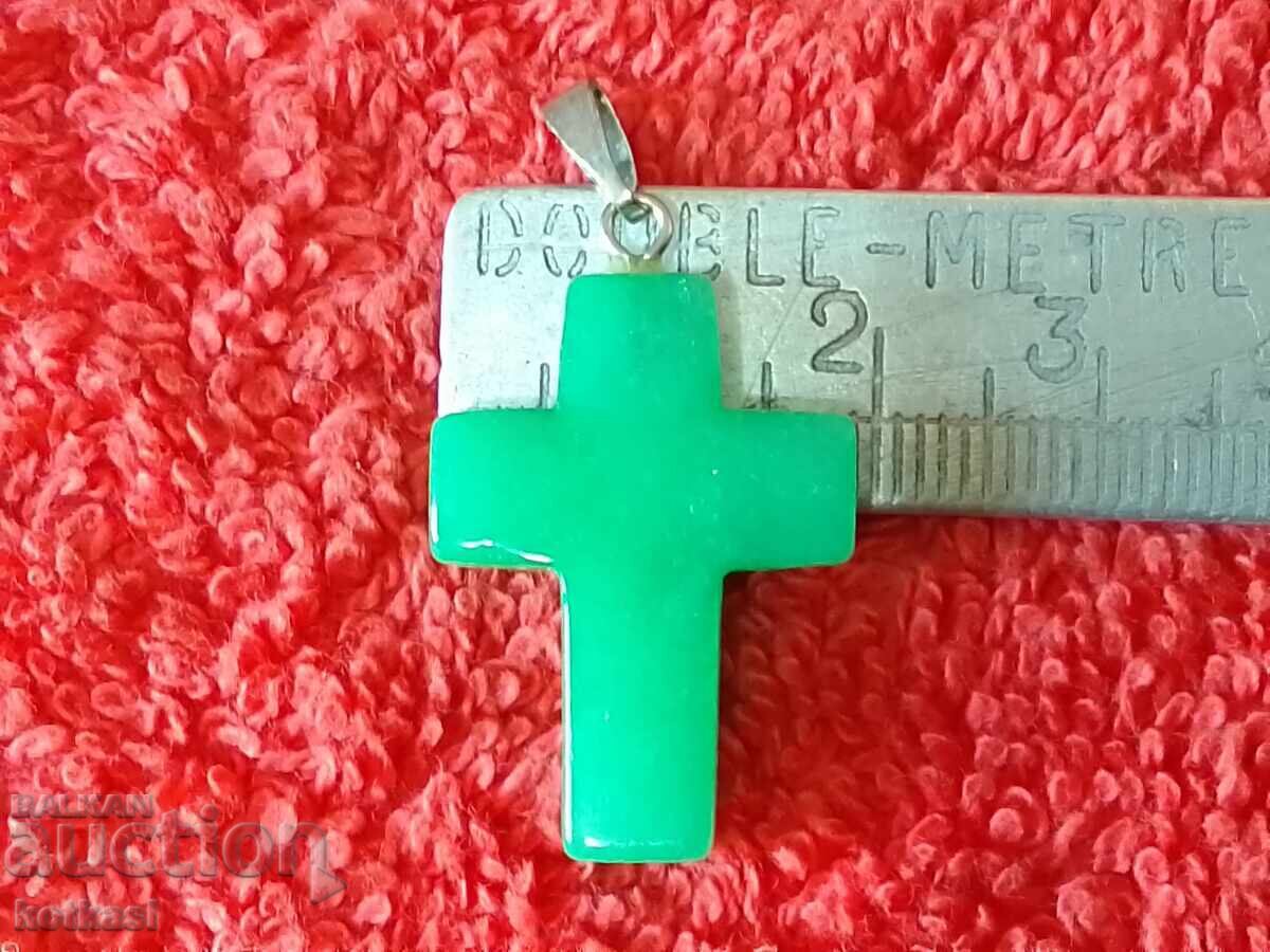 Pandantiv Jad Natural Cruce Credință Dumnezeu Ortodoxia Ortodoxă Pandantiv Jad Natural Cruce Credință Dumnezeu Ortodoxia Ortodoxă