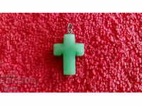 Natural Jade Pendant Cross Faith God Orthodoxy Orthodox
