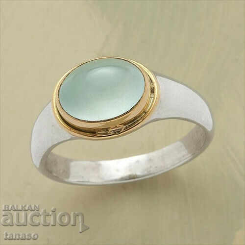 Moonstone ring - silver plated, size 52