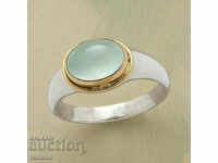 Moonstone ring - silver plated, size 52