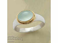 Moonstone ring - silver plated, size 52