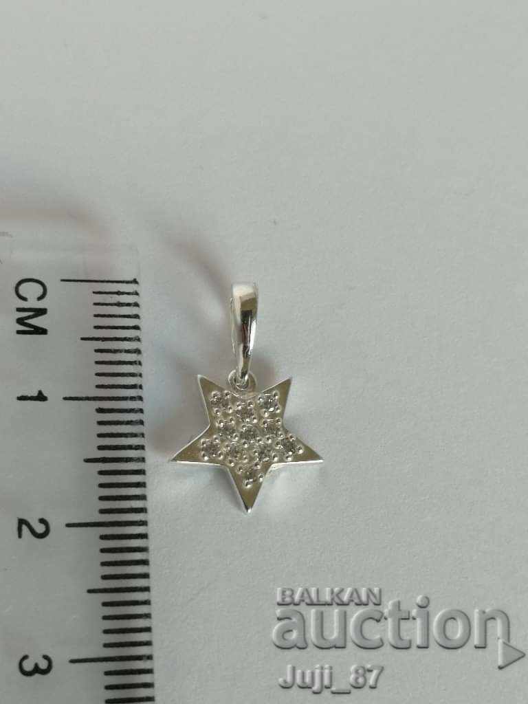 New silver star pendant