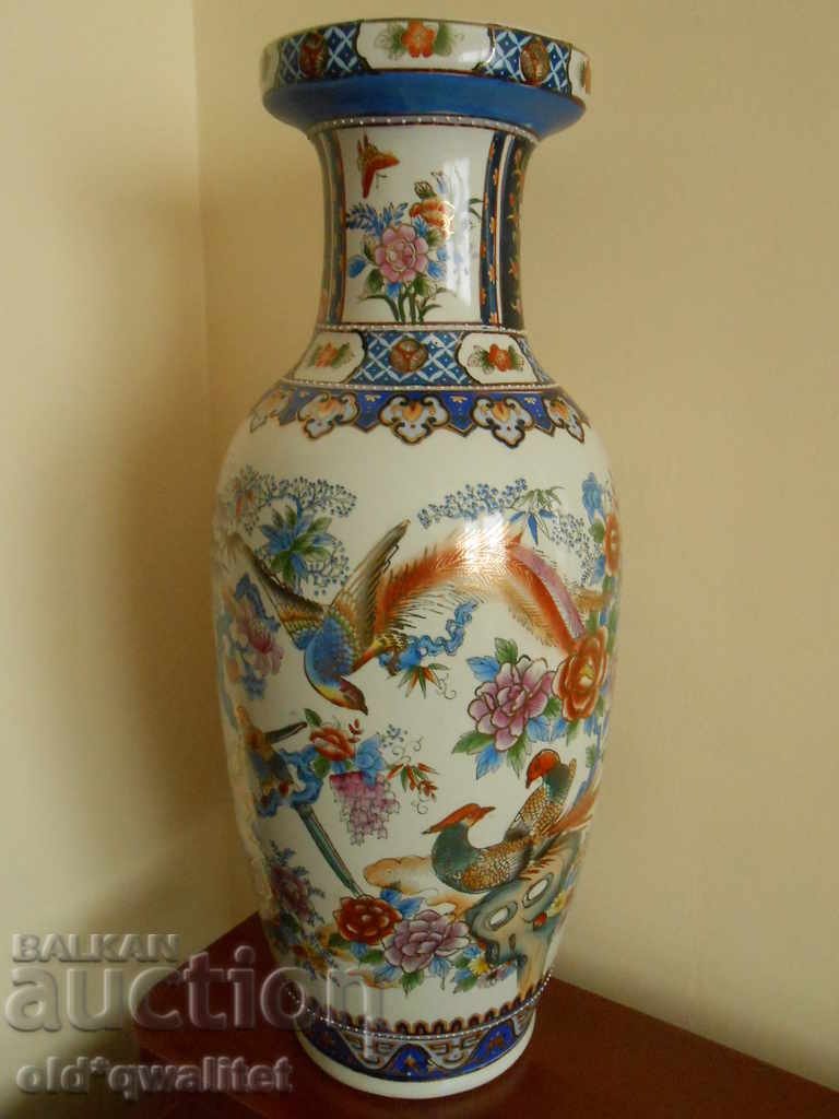 LARGE porcelain VASE, height approx. 60 cm, hand-painted