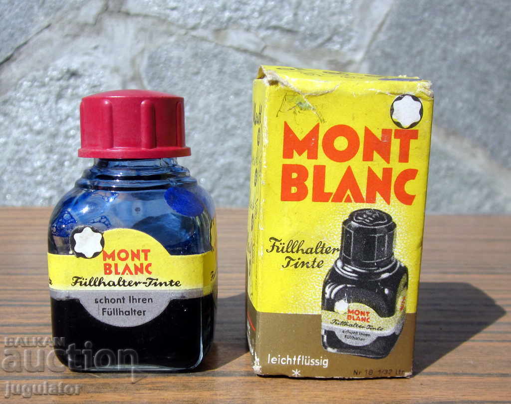 cerneală vintage Montblanc sticla și cutie MONTBLANC cerneală vintage Montblanc sticla și cutie MONTBLANC