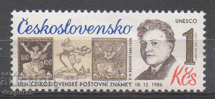 1986. Cehoslovacia. Ziua timbrului poștal.
