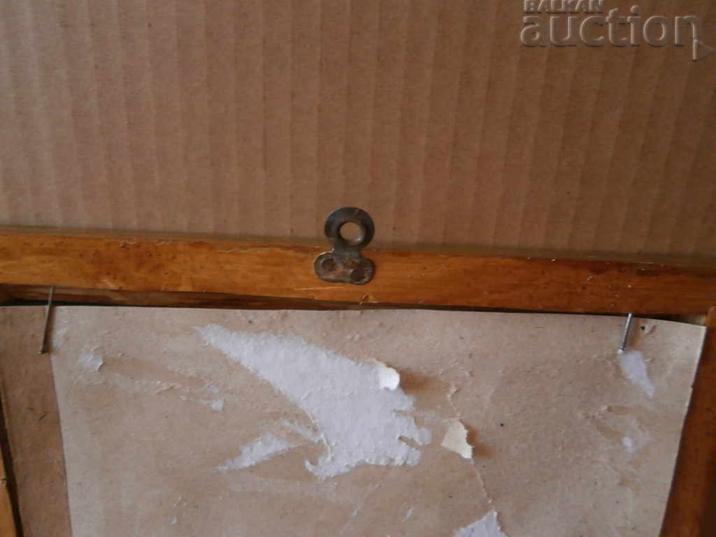 αντίκα ρετρό πλαίσιο με γυαλί Hristo BOTEV - 6