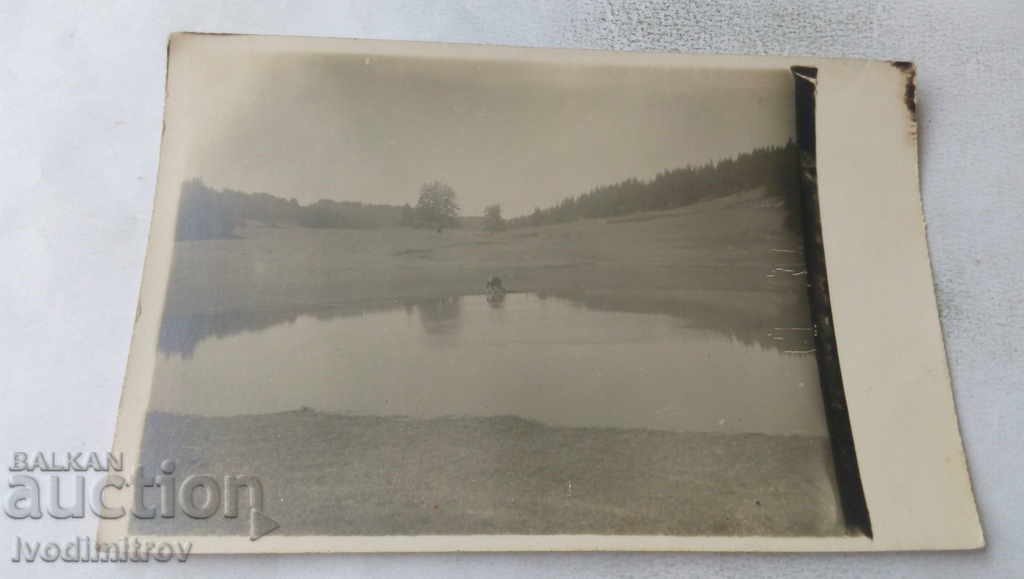 Снимка Родопи Езеро Родопски очи до връхъ Роженъ 1924