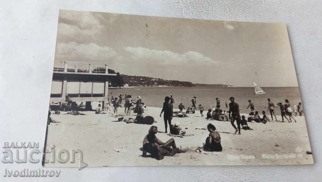 Carte poștală Varna Sea Baths Gr. Paskov 1939