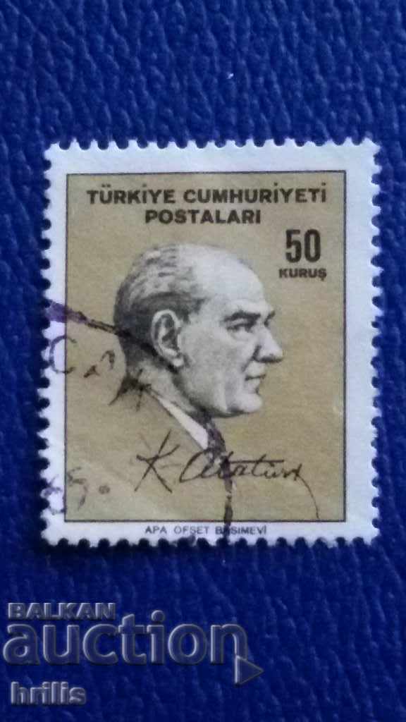 ΤΟΥΡΚΙΑ 1965 - ΚΕΜΑΛ ΑΤΑΤΟΥΡΚ ΤΟΥΡΚΙΑ 1965 - ΚΕΜΑΛ ΑΤΑΤΟΥΡΚ