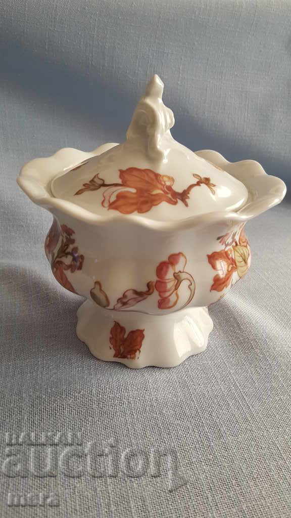 Auction  Porcelain Italian dish for sugar or candy
