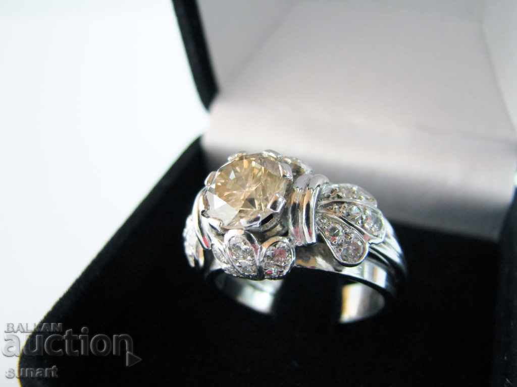 RING WITH DIAMONDS 2.78 ST SI Platinum with diamond certificate - 6 RING WITH DIAMONDS 2.78 ST SI Platinum with diamond certificate - 6