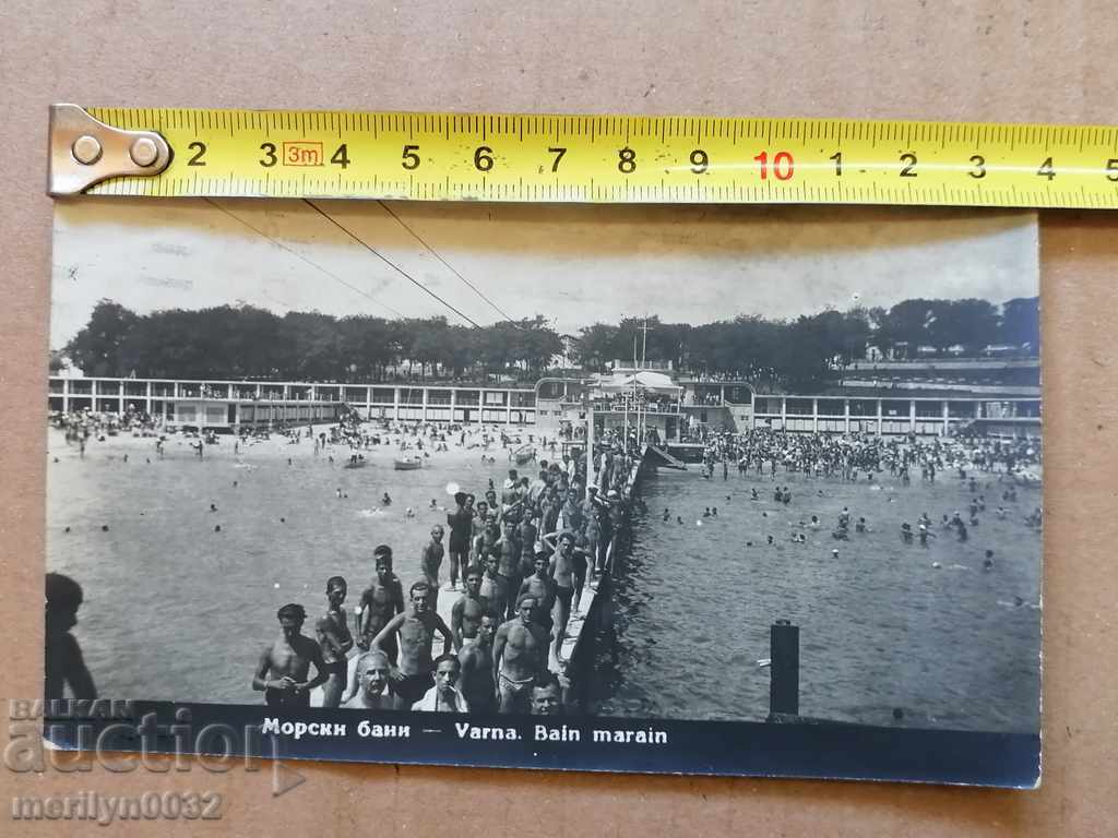 Postcard photo city of Varna sea baths 1933 - 5 Postcard photo city of Varna sea baths 1933 - 5