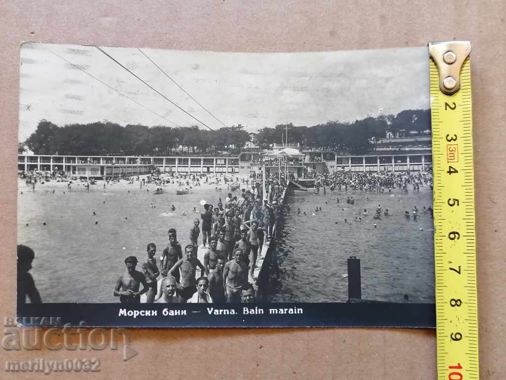 Postcard photo city of Varna sea baths 1933 - 6 Postcard photo city of Varna sea baths 1933 - 6