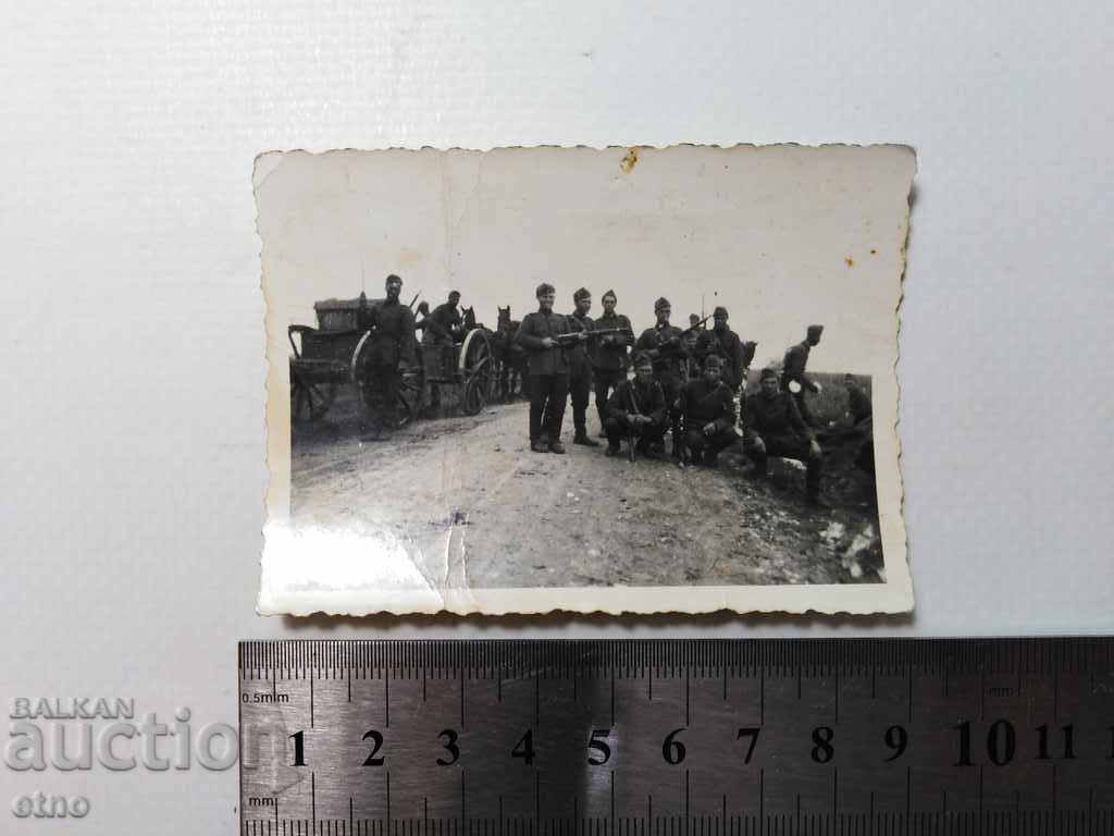 1941. ROYAL PHOTO-SOLDIERS, UNIFORM, RIFLE, BAG, phaeton, VSV with price 10.00 BGN | € 5.11