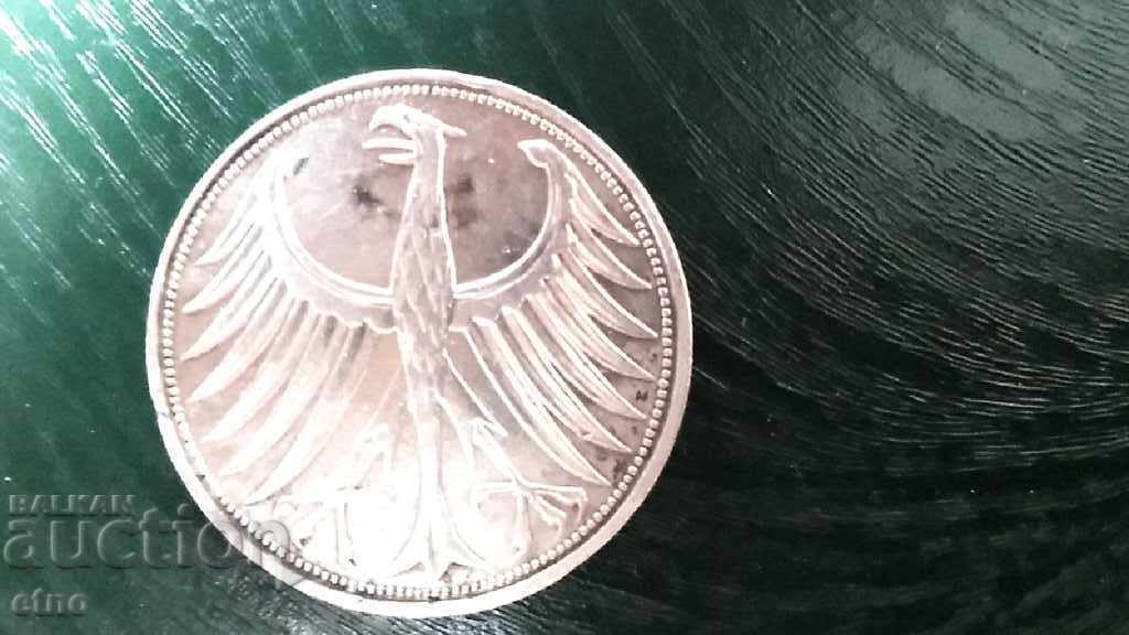 5 German Marks 1966, Coins, Pfennigs, deutsche mark with price 40.00 BGN | € 20.45 5 German Marks 1966, Coins, Pfennigs, deutsche mark with price 40.00 BGN | € 20.45