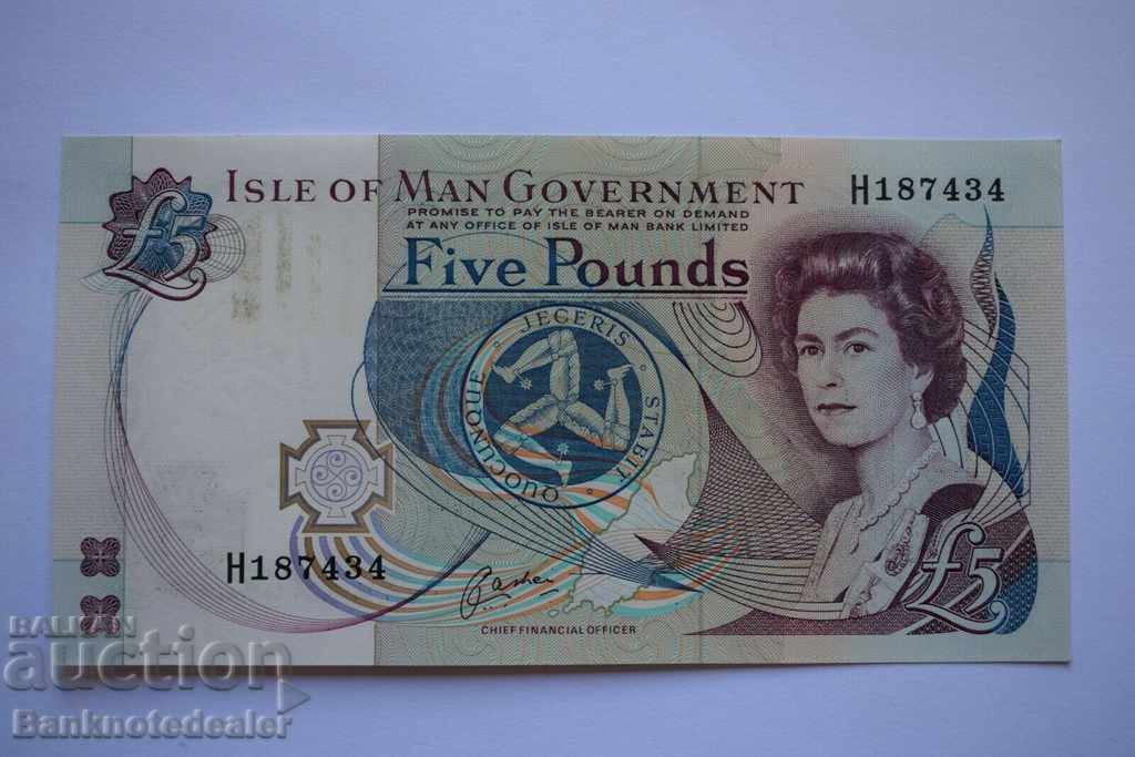 Great Britain Isle of Man 5 Pounds 1983 Pick 41 Ref H18743