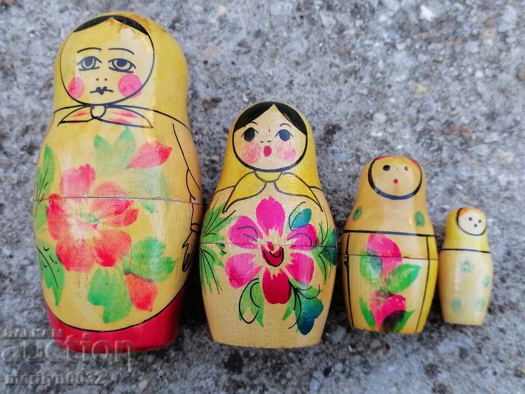 Παιχνίδι κούκλα matryoshka matryoshka 4 τεμάχια ΕΣΣΔ - 6 Παιχνίδι κούκλα matryoshka matryoshka 4 τεμάχια ΕΣΣΔ - 6