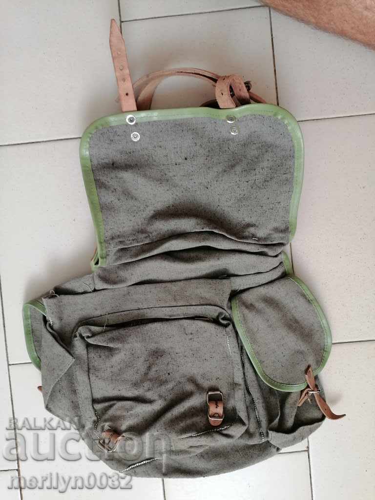 Licitație Geantă veche din pânză, rucsac, geantă de voiaj, sac, geantă de umăr