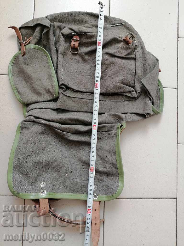 Geantă veche din pânză, rucsac, geantă de voiaj, sac, geantă de umăr - 5