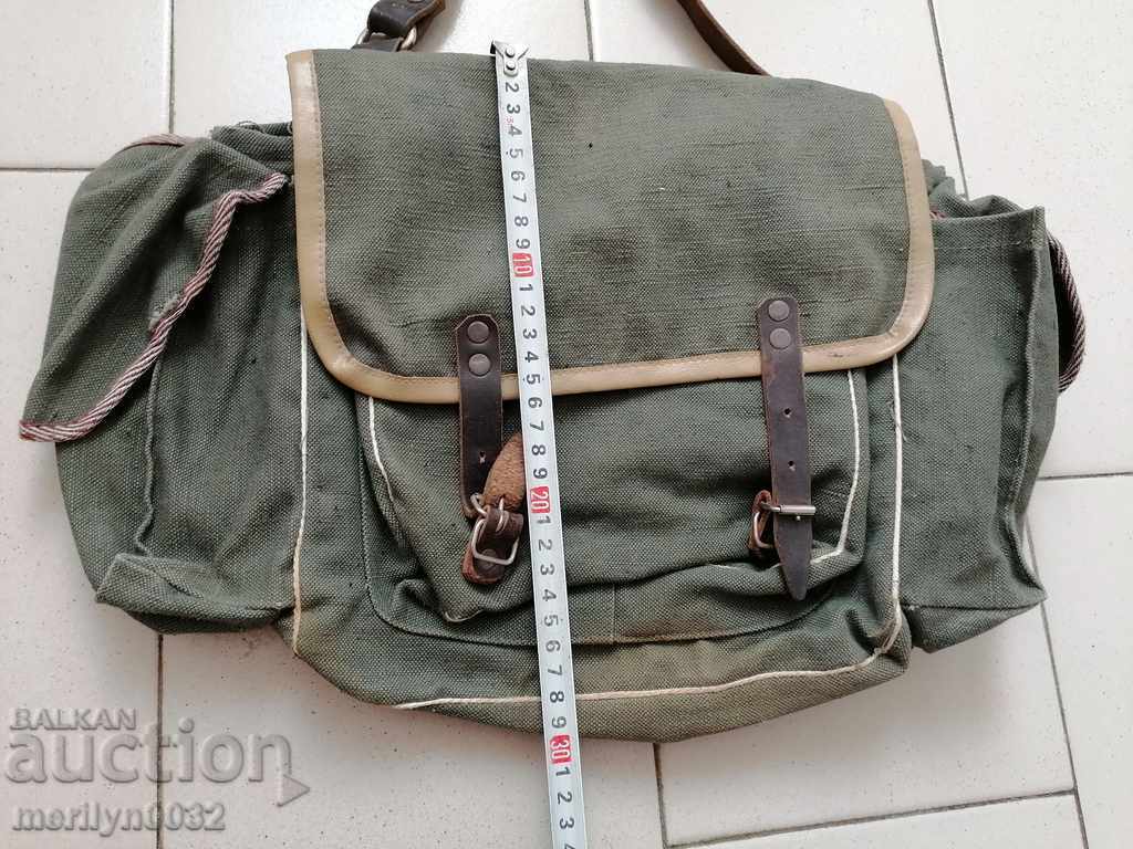 Delivery of Old canvas bag, backpack, rucksack, duffel bag, sack