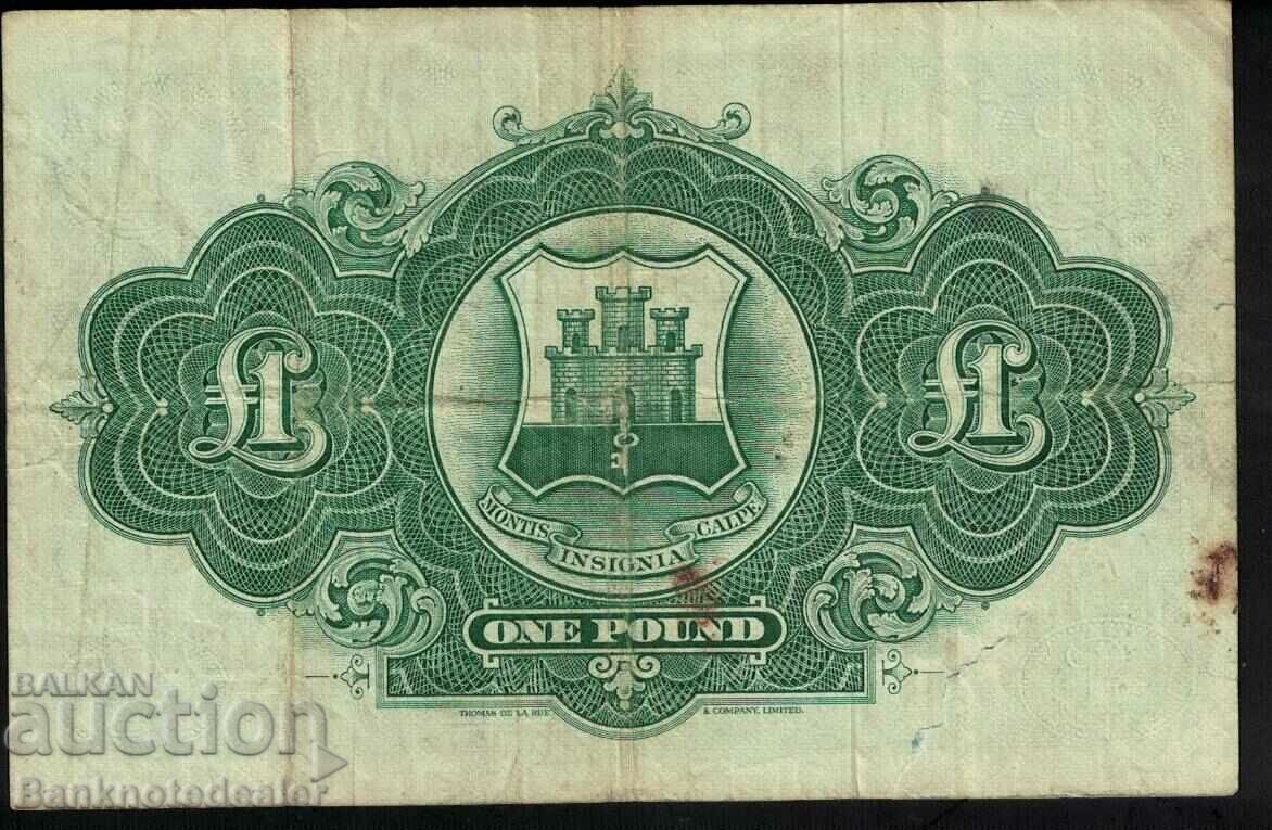 Gibraltar 1 Pound 1965 Pick 18b Ref 6772 with price 90.00 BGN | € 46.02