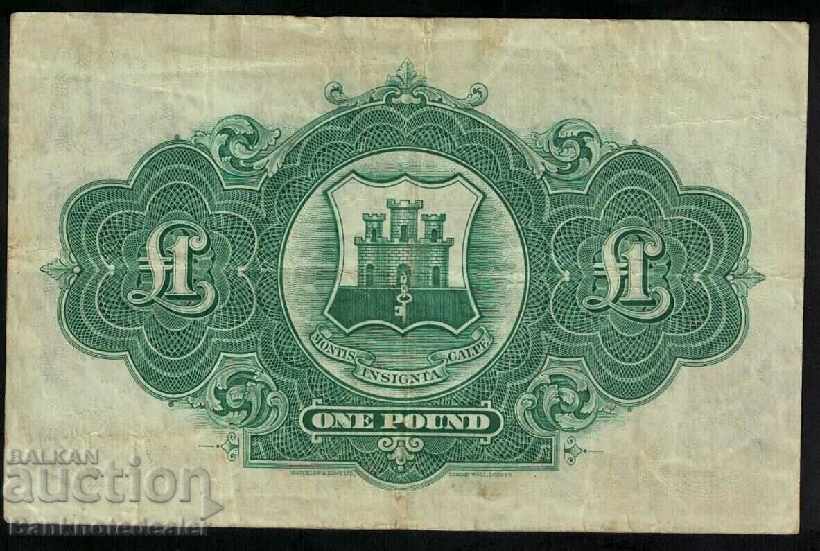 Gibraltar 1 Pound 1949 Pick 18b Ref 3639 with price 130.00 BGN | € 66.47 Gibraltar 1 Pound 1949 Pick 18b Ref 3639 with price 130.00 BGN | € 66.47