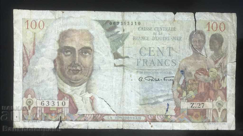 γαλλική ισημερινή αφρική 100 φράγκα 1947 Επιλογή 24 Ref 3310