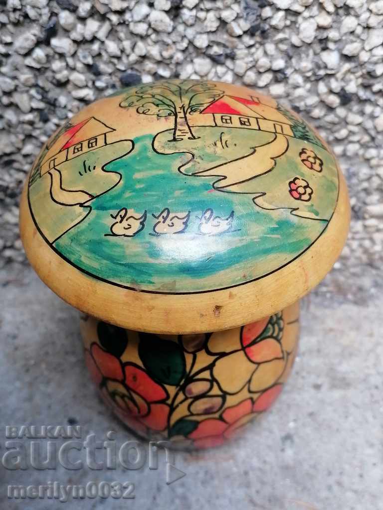 Toy hand-painted Matryoshka mushroom USSR wooden with price 47.00 BGN | € 24.03 Toy hand-painted Matryoshka mushroom USSR wooden with price 47.00 BGN | € 24.03