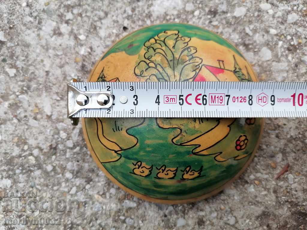 Toy hand-painted Matryoshka mushroom USSR wooden - 5 Toy hand-painted Matryoshka mushroom USSR wooden - 5