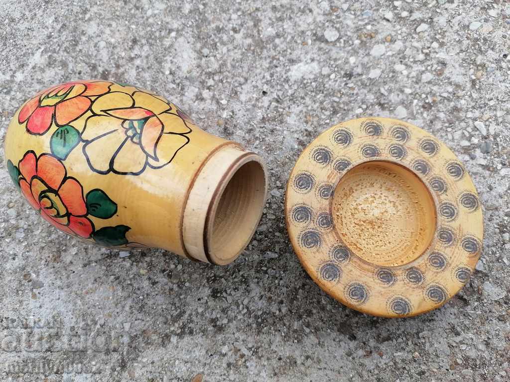 Toy hand-painted Matryoshka mushroom USSR wooden - 6 Toy hand-painted Matryoshka mushroom USSR wooden - 6