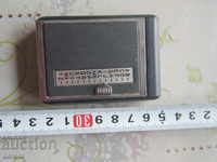 Great bakelite box with a business card alphabet