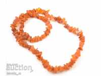 Antique necklace, necklace with amber 49.7 g.