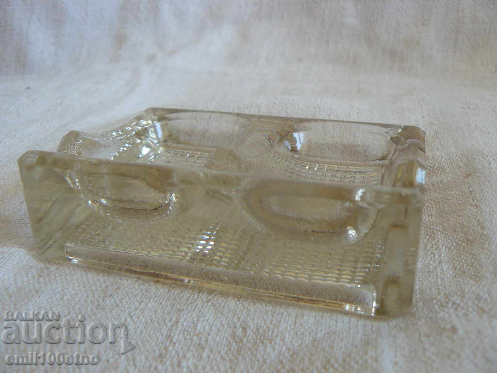 Auction  Glass inkwell - probably for stamps