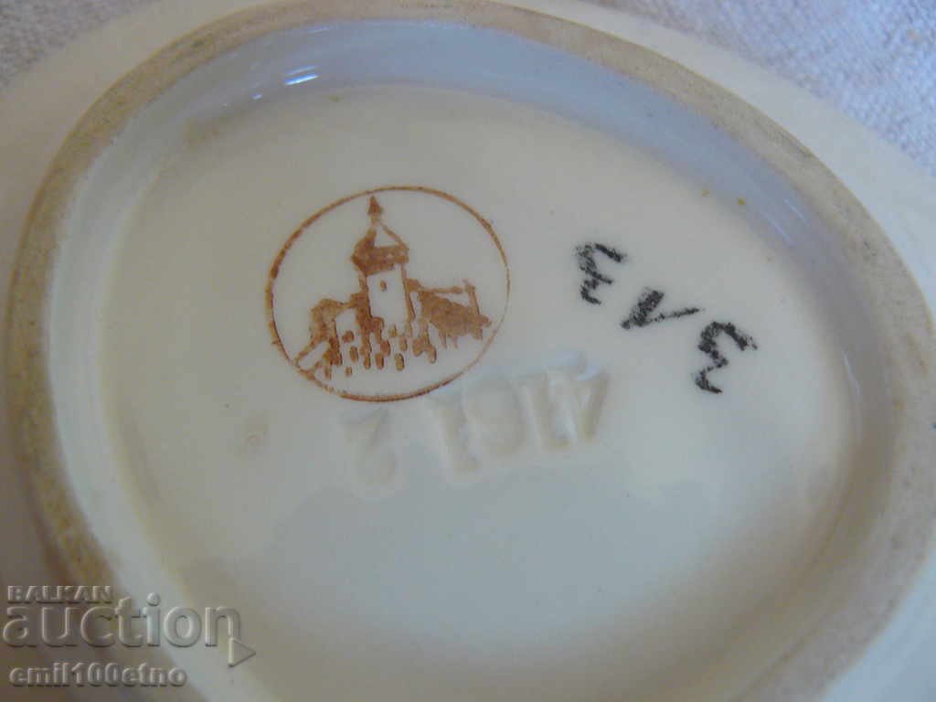 Малка чиния ръчно рисуван порцелан Schaffhauser Швейцария - 5 Малка чиния ръчно рисуван порцелан Schaffhauser Швейцария - 5