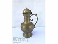 Old bronze jug with lid №0653 Bronze jug, suitable