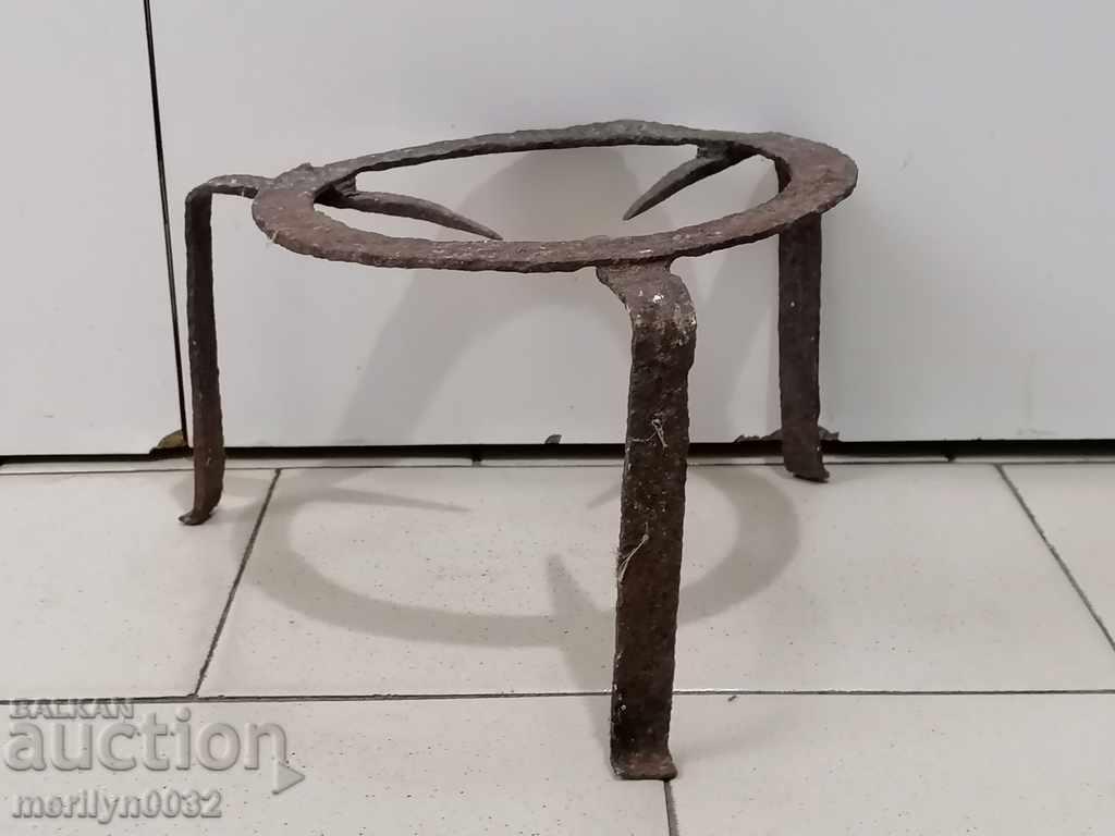 Auction  Antique wrought iron stove, hearth, grill, wrought iron