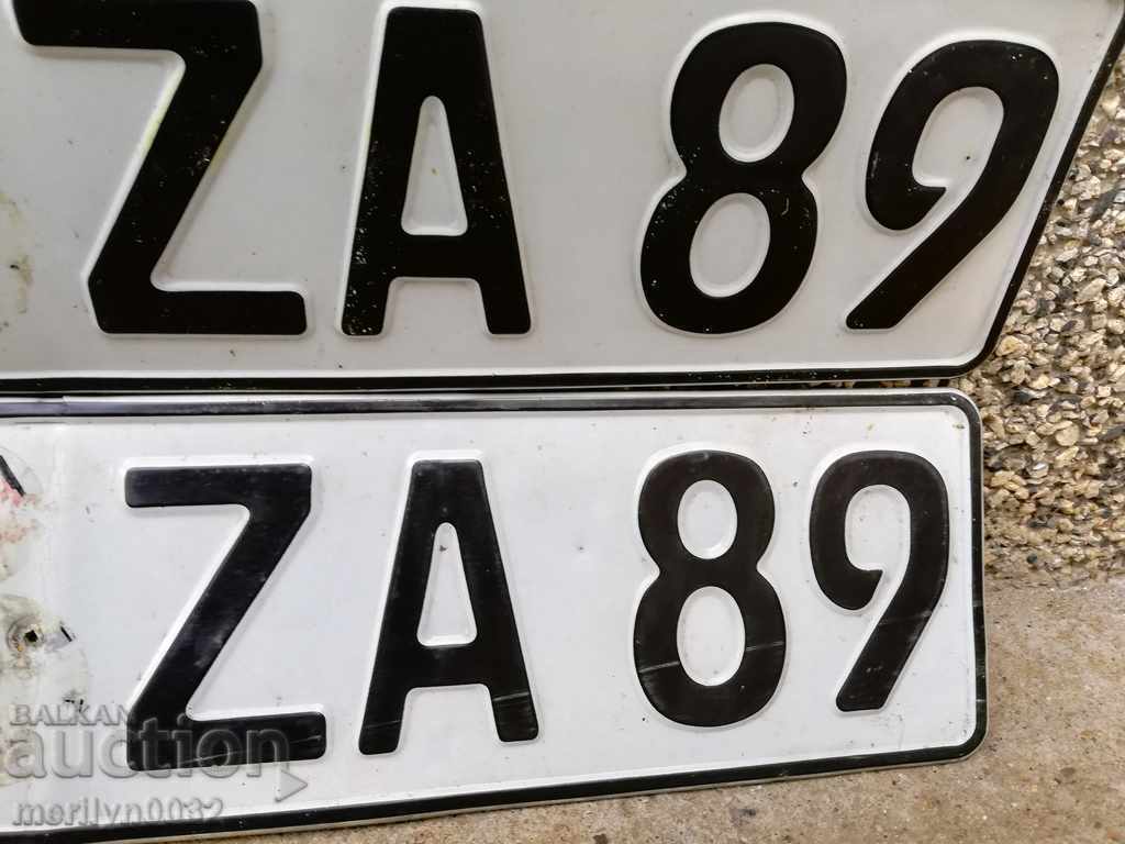 A pair of numbers, registration number from a motor vehicle plate plate with price 35.00 BGN | € 17.90 A pair of numbers, registration number from a motor vehicle plate plate with price 35.00 BGN | € 17.90