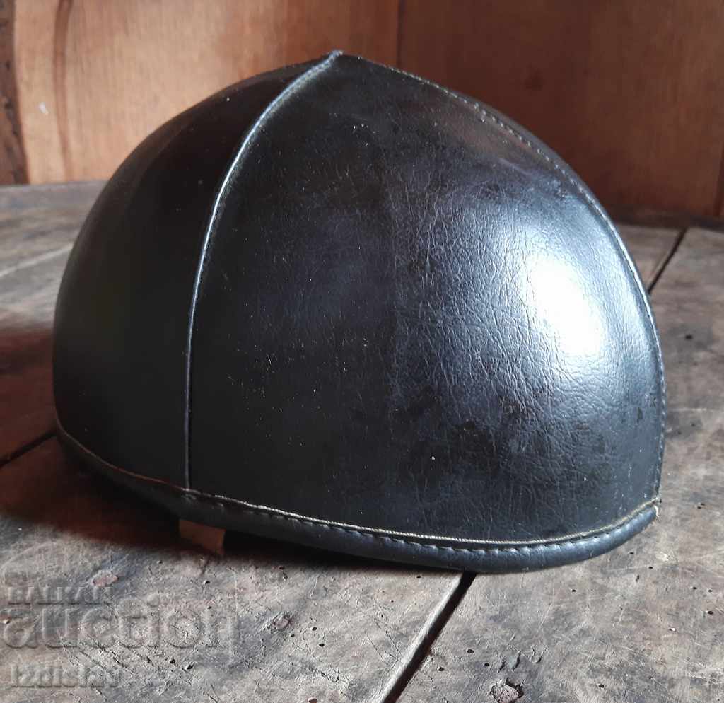 Old women's leather jockey helmet 1967