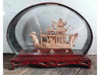 Old Chinese Diorama, Antiquity, Phoenix, Boat