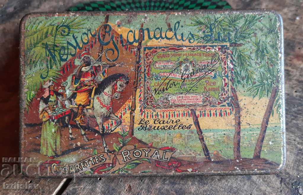 Συλλεκτικό μεταλλικό κουτί τσιγάρων 1890 Συλλεκτικό μεταλλικό κουτί τσιγάρων 1890