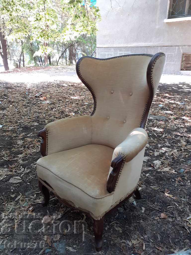 Unique very old chair armchair 18th - 19th century antiquity