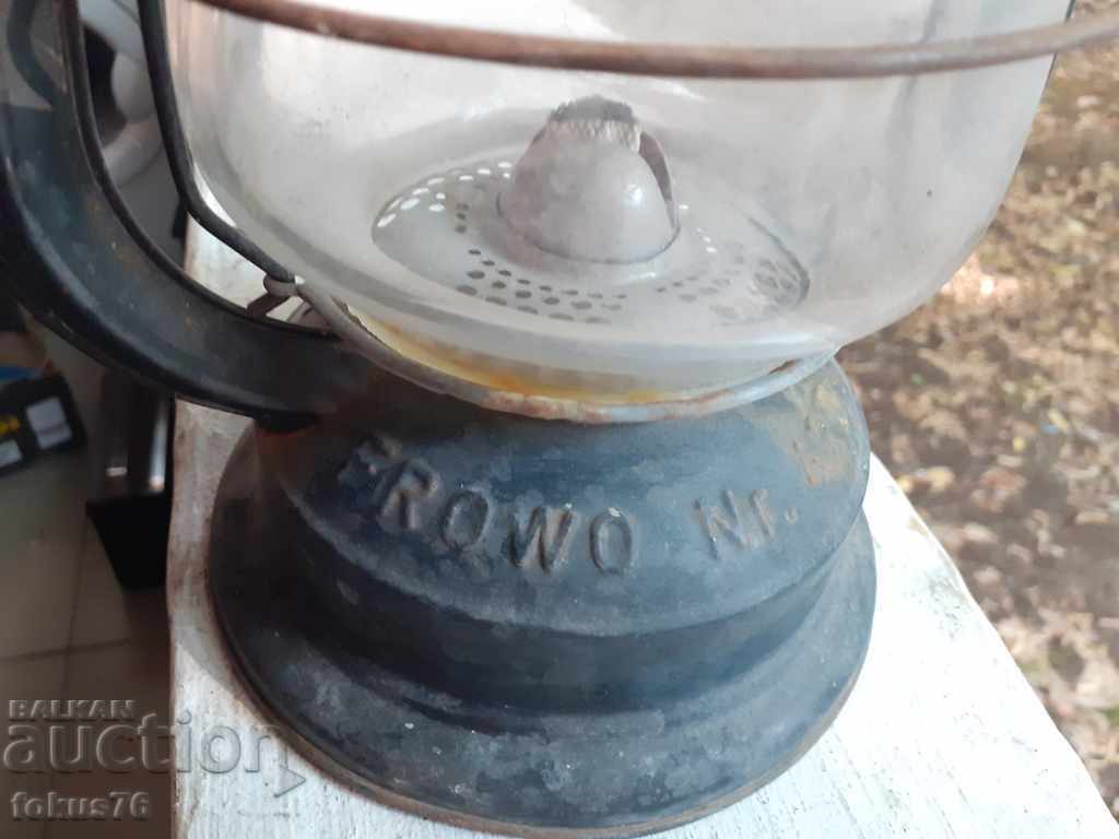 Auction Old antique German gas lantern Frowo GDR Auction Old antique German gas lantern Frowo GDR