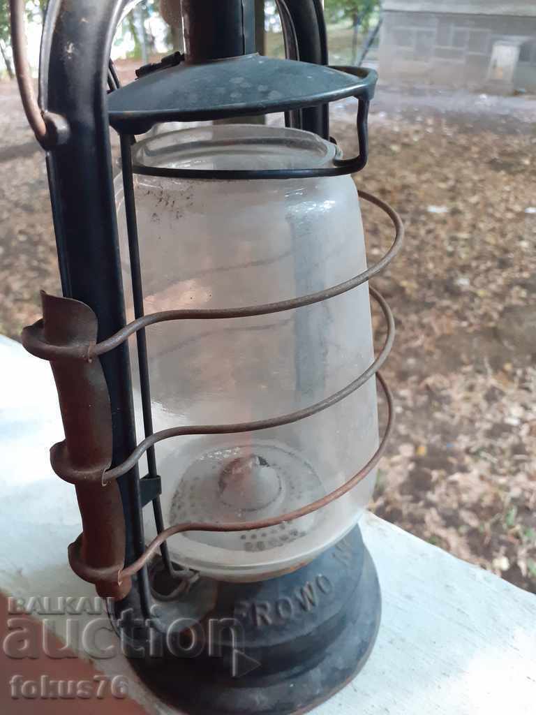Delivery of Old antique German gas lantern Frowo GDR Delivery of Old antique German gas lantern Frowo GDR